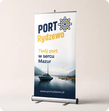 Roll-up Port Rybnik — realizacja reklamy tradycyjnej