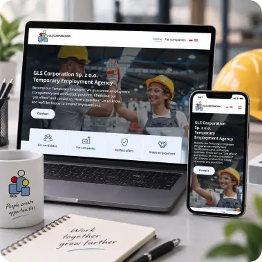 Praca GLS — realizacja strony internetowej